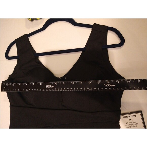 NWT Emerald Sundance Macy's Black Dress JUNIOR Girl XL long side slit padded bra - Picture 11 of 16